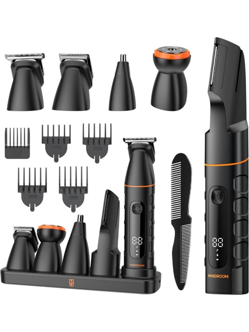 Upgraded Waterproof Body & Pubic Hair Trimmer for Men, Precision Grooming Tool